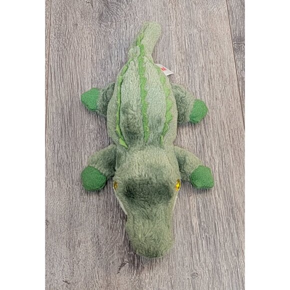Aurora Green Alligator Yellow Eyes Plush Stuffed Animal Toy 10" - Picture 3 of 9